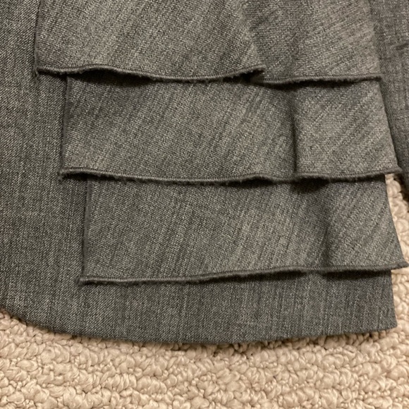 Rebecca Taylor gray ruffled blazer size 8 - Picture 4 of 5